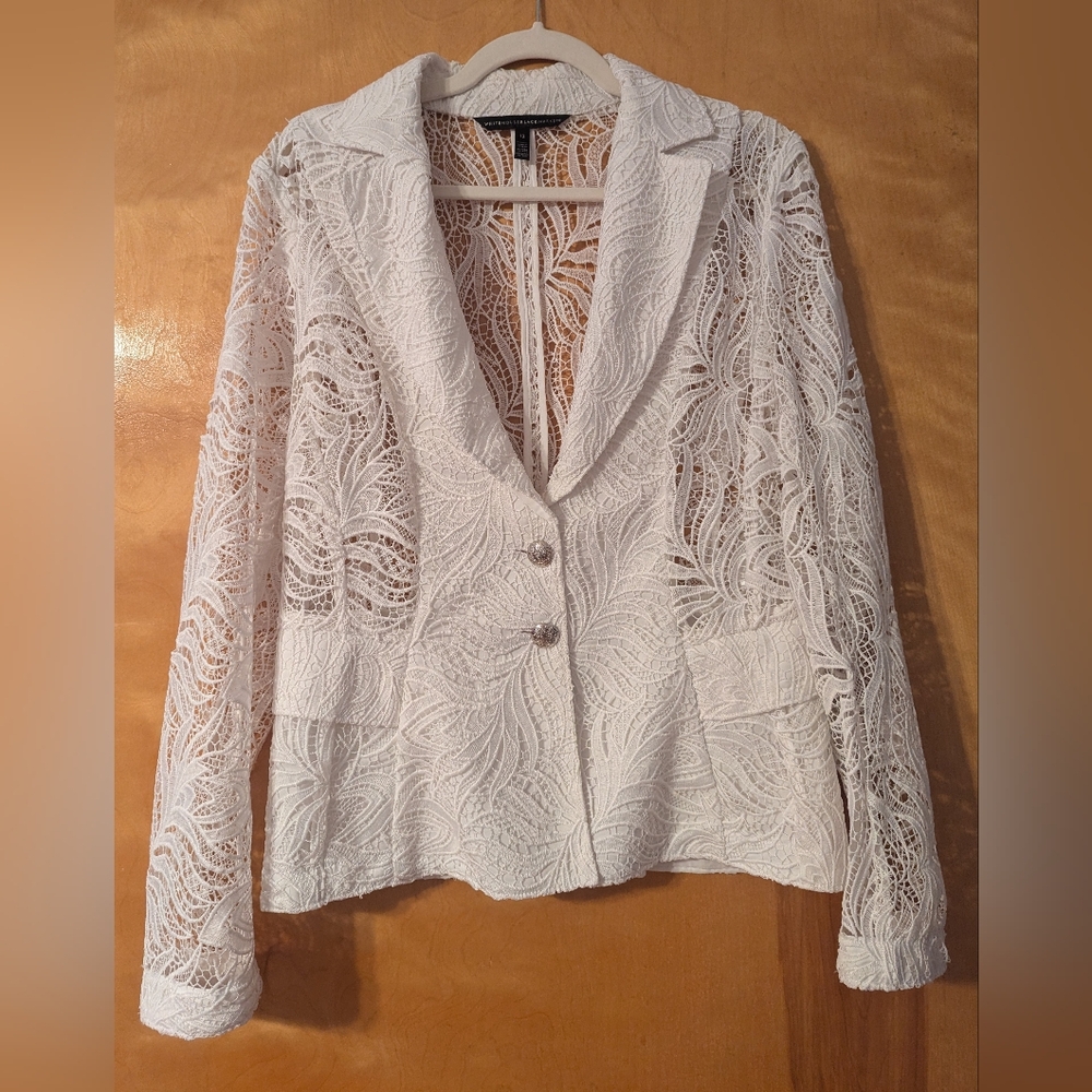 White House Black Market Lace Blazer